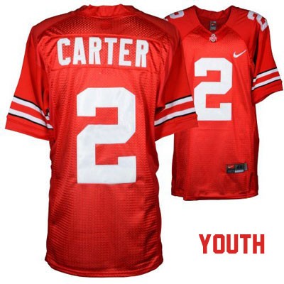 Youth NCAA Ohio State Buckeyes Cris Carter #2 College Stitched Authentic Nike Red Football Jersey NV20L14ZS